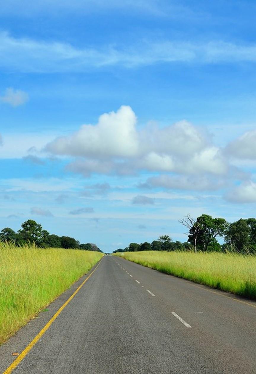 Road construction project in Ghana